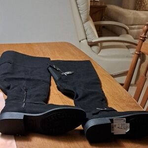 Sun & Stone Black Knee-High Boots 7.5 From Macys